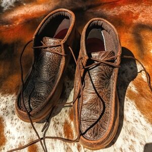 Twisted X tooled leather shoes
